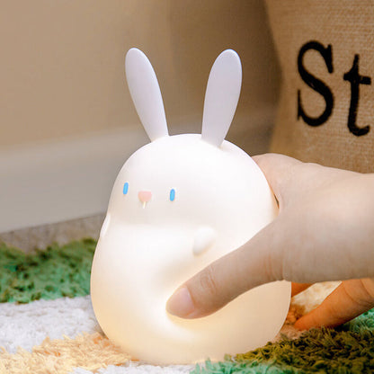 Cartoon Silicone Little Rabbit Touch USB Night Light LED Desk Lamp