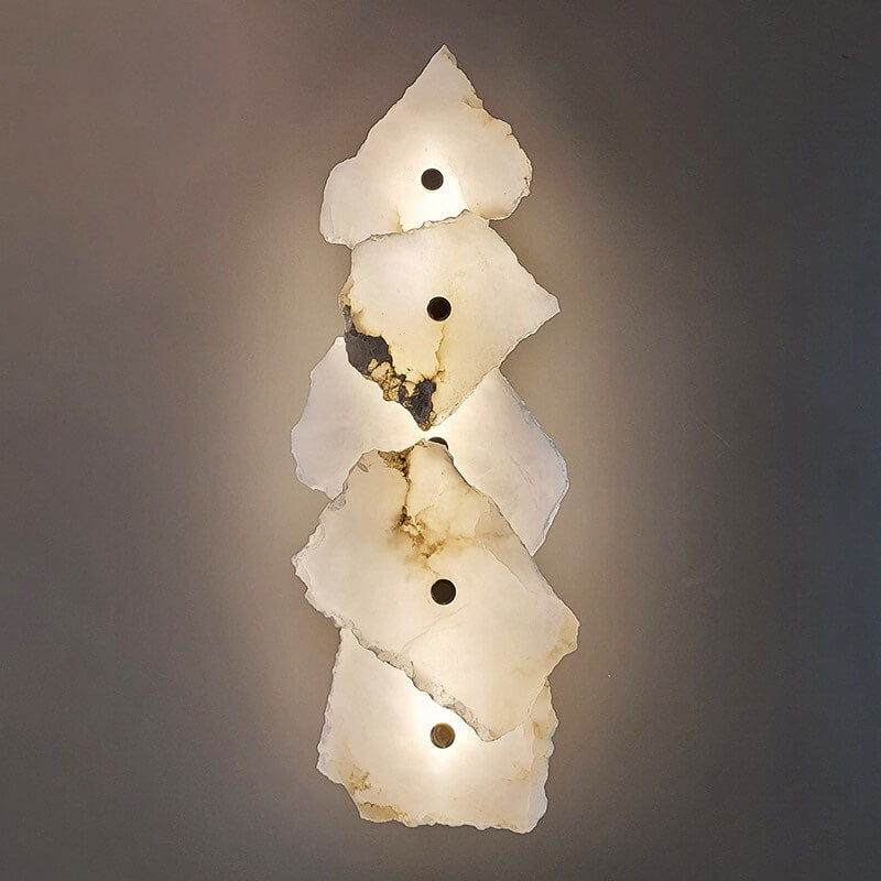 مصباح حائط LED مستطيل الشكل من الحديد اللوسيت بتصميم صيني حديث وبسيط 