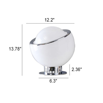 Modern Colorful Round Head Iron Glass 1-Light Table Lamp