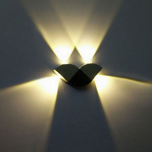 مصباح حائط LED من الألومنيوم بتصميم فراشة بسيط وعصري لغرفة المعيشة 