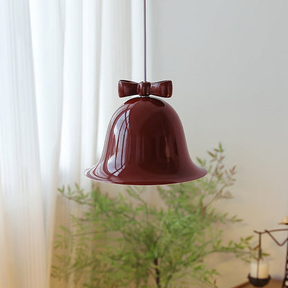 Modern Minimalist Bow Bells Iron 1-Light Pendant Light For Bedroom