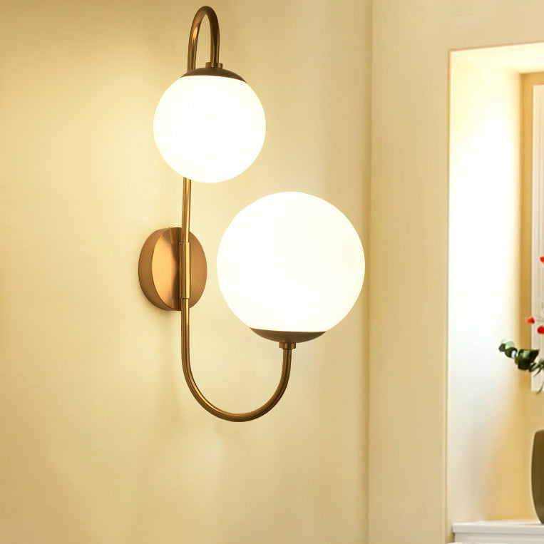 Creative Industrial Magic Bean Glass 2-Light Wall Sconce Lamp