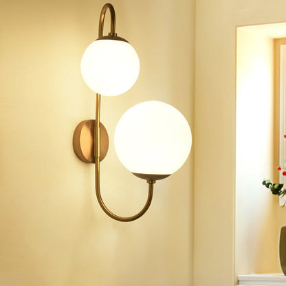 Creative Industrial Magic Bean Glass 2-Light Wall Sconce Lamp