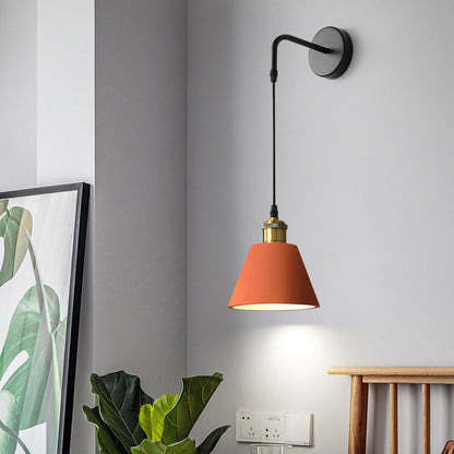 Contemporary Scandinavian Cone Aluminum Iron 1-Light Wall Sconce Lamp For Bedroom