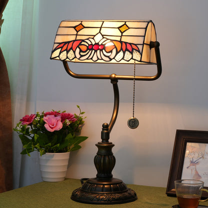 Traditional Tiffany Angel Wings Stained Glass Resin Iron 1-Light Table Lamp For Living Room