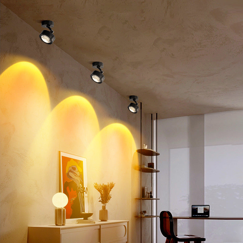 Contemporary Industrial Aluminum Cylinder LED Spotlight Wall Sconce Lamp For Bedroom