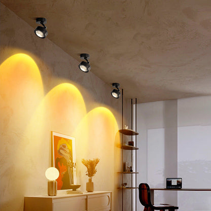 Contemporary Industrial Aluminum Cylinder LED Spotlight Wall Sconce Lamp For Bedroom