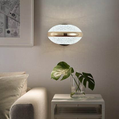 Modern Luxury Iron PMMA Elliptical Round LED Wall Sconce Lamp For Hallway