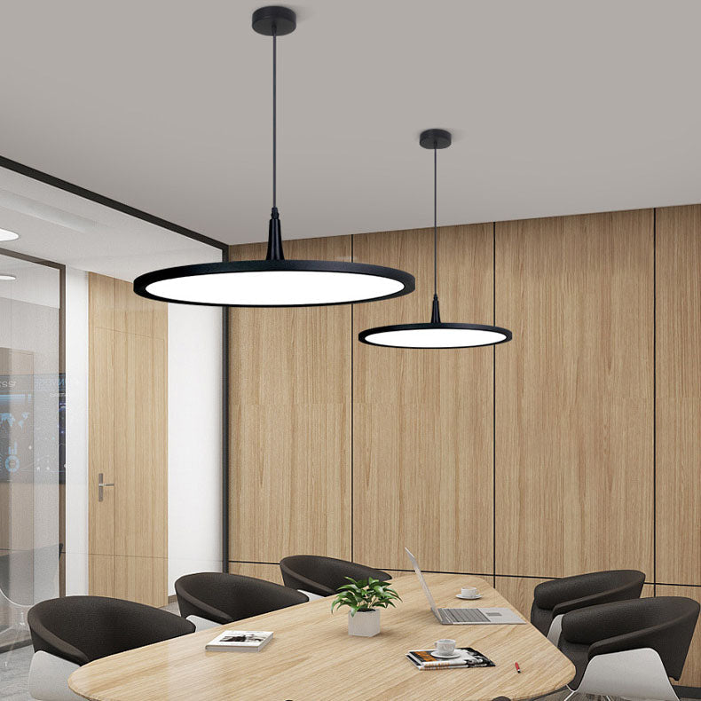 Modern Minimalist Aluminum Round Shape LED Pendant Light For Dining Room