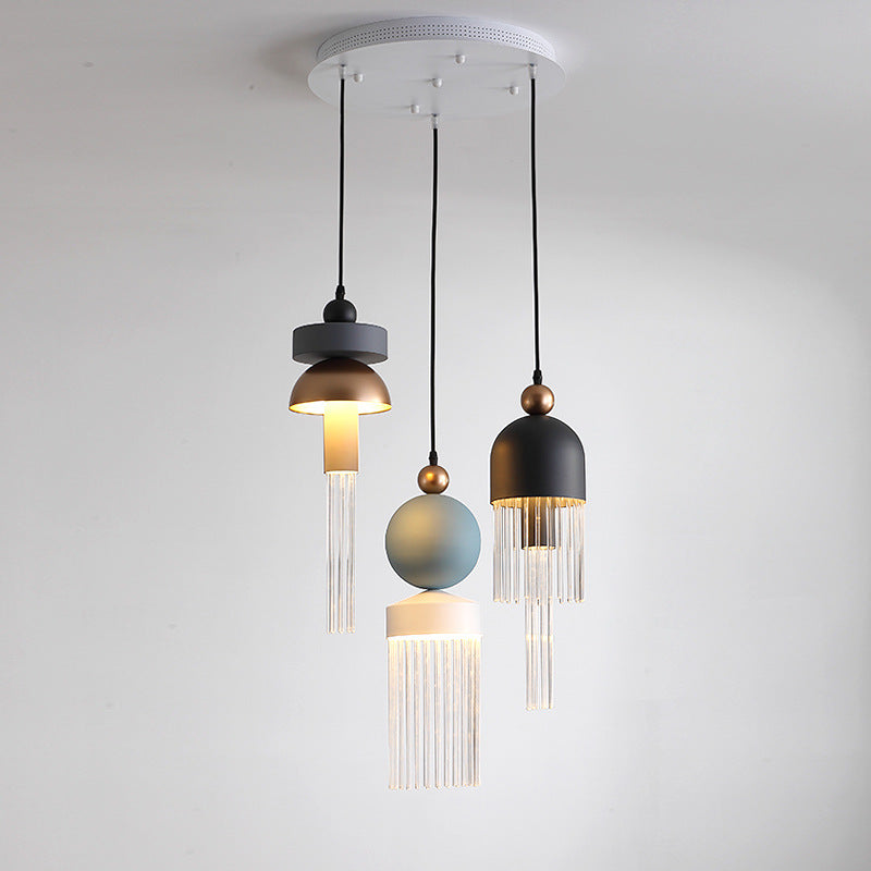 ثريا LED من الألومنيوم بتصميم عصري إبداعي غير منتظم لغرفة المعيشة 