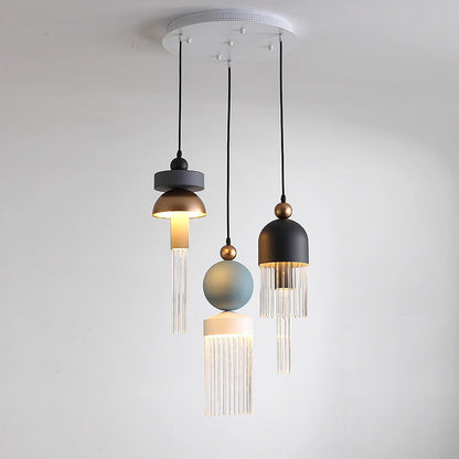 ثريا LED من الألومنيوم بتصميم عصري إبداعي غير منتظم لغرفة المعيشة 