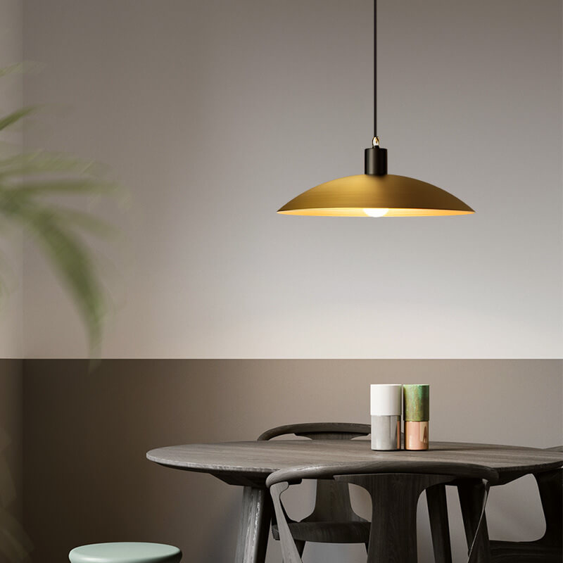 Nordic Minimalist Gold Color Copper 1-Light Pendant Light