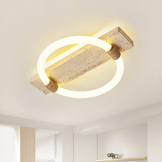 مصباح سقف LED بتصميم عصري بسيط مستطيل الشكل من الأكريليك الأبيض من الترافرتين لغرفة المعيشة 