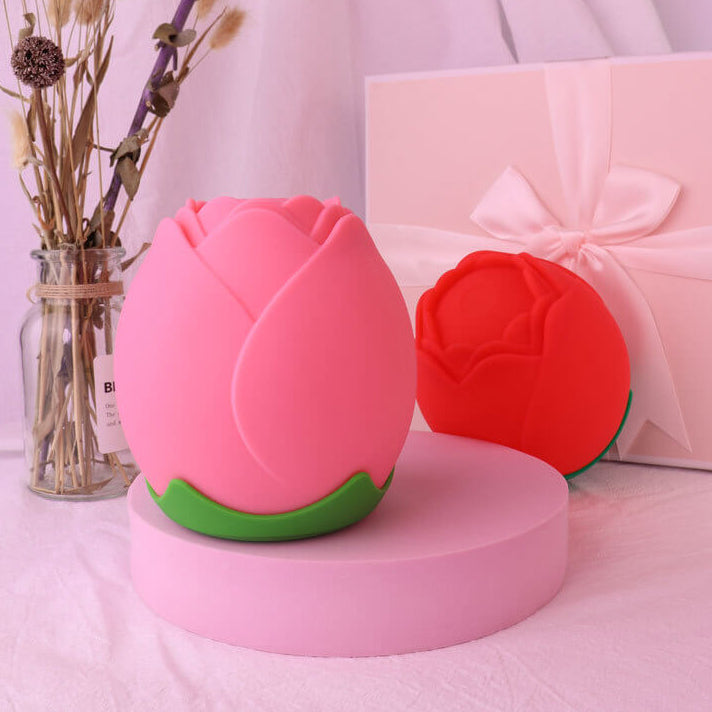 Creative Rose Silicone Pat USB Atmosphere LED Night Light Table Lamp