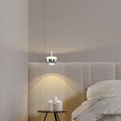 Modern Simplicity Iron Aluminum Semicircle LED Pendant Light For Living Room