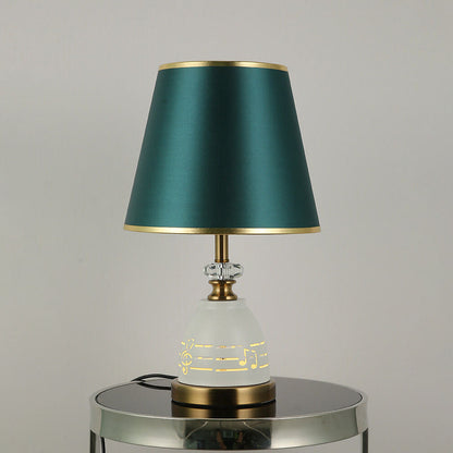 Modern Minimalist Solid Color Hardware Fabric 1-Light Table Lamp