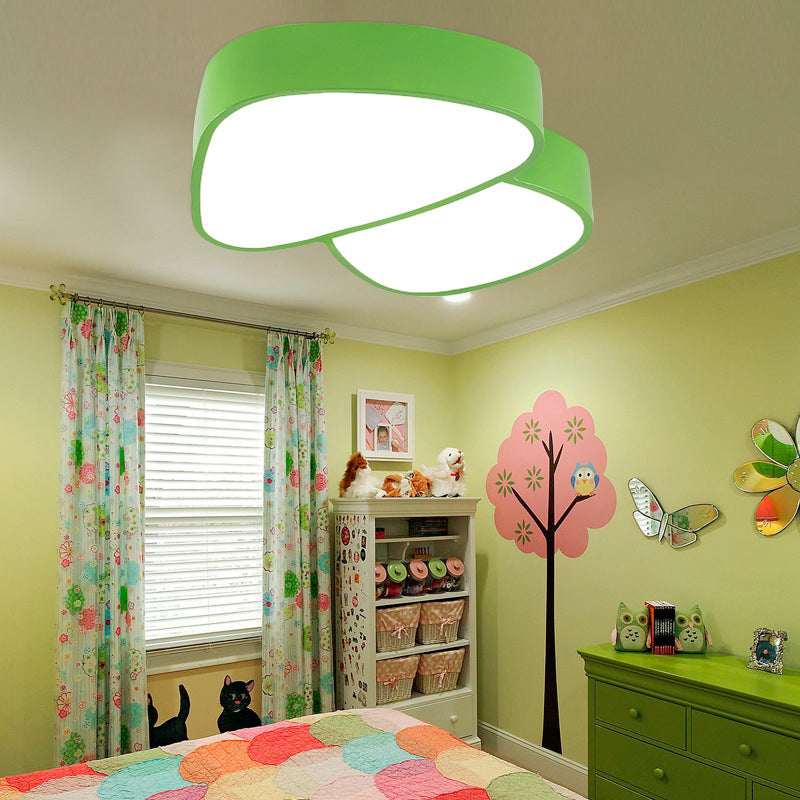 Modern Art Deco Kids Iron Acrylic Mushroom LED Flush Mount Ceiling Light For Bedroom