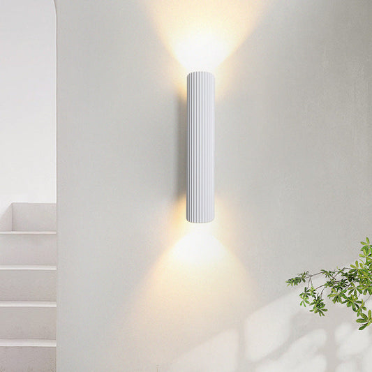 مصباح حائط LED بتصميم أسطواني عصري بسيط مصنوع من الحديد والألومنيوم لغرفة النوم 