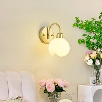 Modern Simplicity Iron ABS Flower 1-Light Wall Sconce Lamp For Bedside