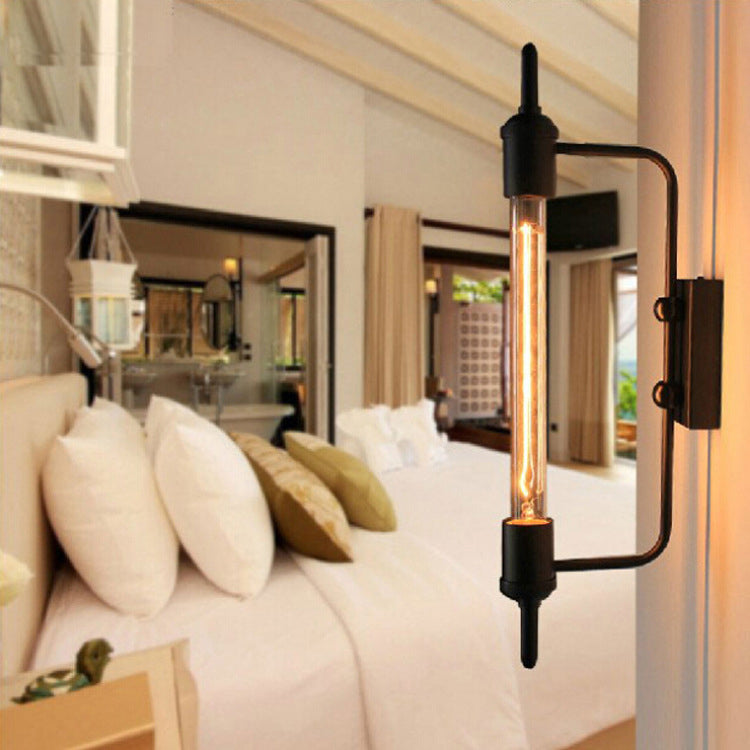 Traditional Vintage Steam Tube Iron 1-Light Wall Sconce Lamp For Living Room