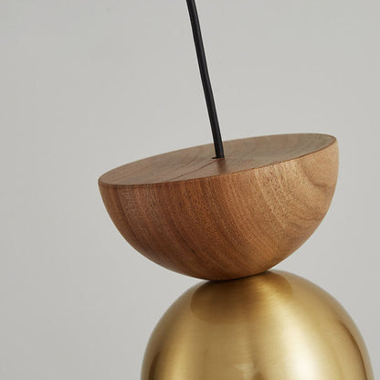 Contemporary Scandinavian Cylinder Full Brass 1-Light Pendant Light For Bedroom