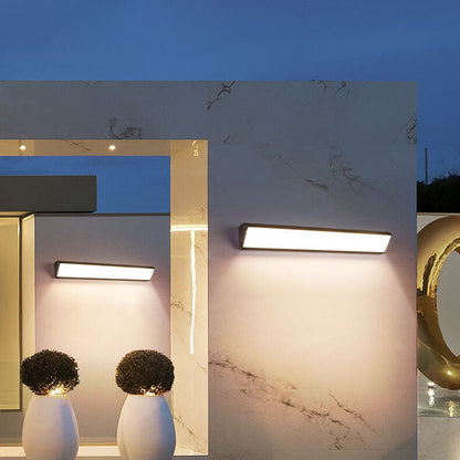 Modern Minimalist Aluminum Acrylic Waterproof Long Outdoor Indoor LED Wall Sconce Lamp