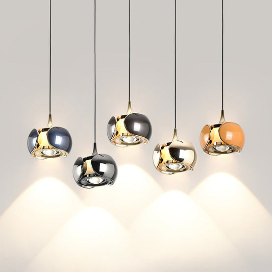 مصباح LED بيضاوي الشكل من الألومنيوم بتصميم عصري بسيط لغرفة المعيشة 