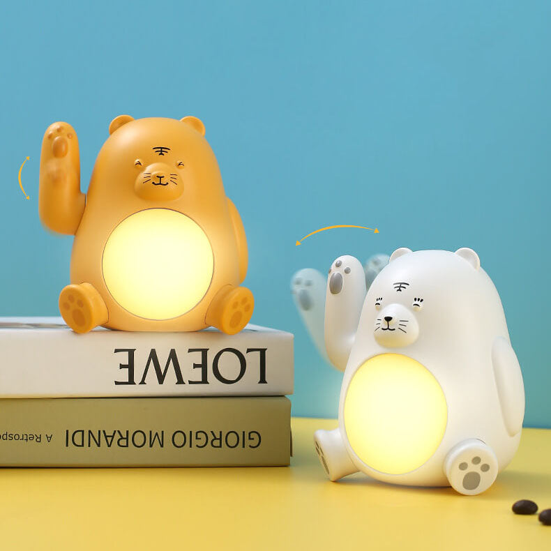 Modern Creative Tiger Silicone LED USB Rechargeable Pat Night Light