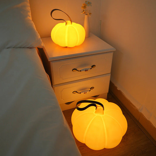 Modern Art Deco Pumpkin PE LED Standing Floor Lamp For Bedroom