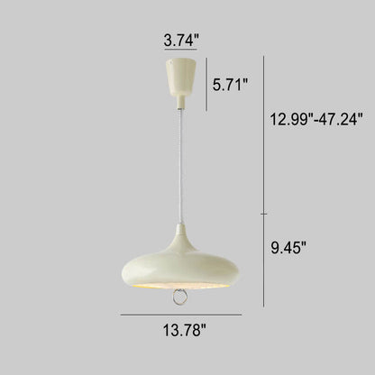 Modern Minimalist Pure White Liftable Iron Acrylic 3-Light Chandelier