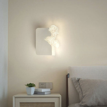 مصباح حائط LED بتصميم زهرة الورد الأكريليكية الحديثة لغرفة المعيشة 