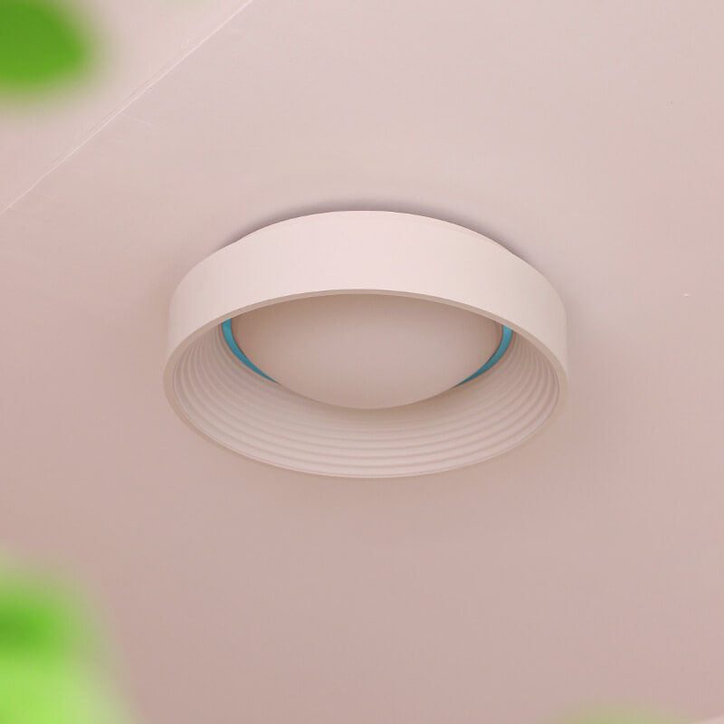 Nordic Minimalist Iron Acrylic Concave-Convex Circle LED Flush Mount Ceiling Light