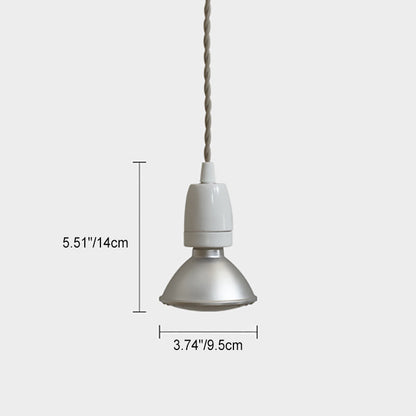 Contemporary Industrial Aluminum Cone Shade Ceramic Head 1-Light Pendant Light For Living Room