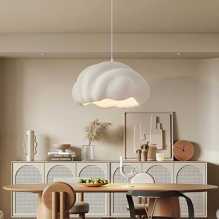 Modern Minimalist Round High-Density Polyethylene 1-Light Pendant Light For Bedroom