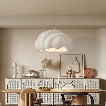 Modern Minimalist Round High-Density Polyethylene 1-Light Pendant Light For Bedroom