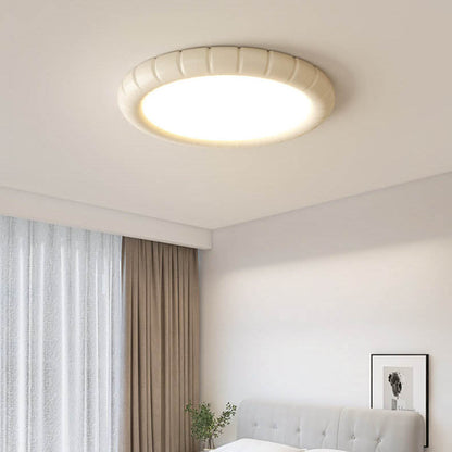 Nordic Modern Minimalist Resin Round LED Flush Mount Ceiling Light