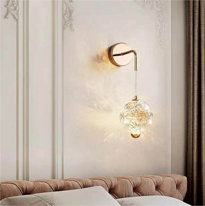 مصباح حائط LED كريستالي فاخر حديث لغرفة النوم 