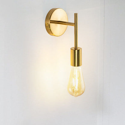 Japanese Simple Iron Long  Short Pole 1-Light Wall Sconce Lamp