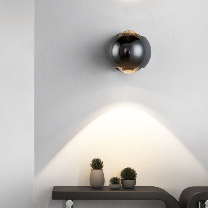 Modern Minimalist Solid Color Round Rotatable Iron Aluminum COB LED Wall Sconce Lamp