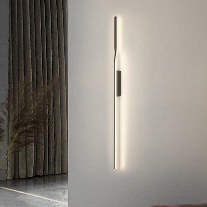 مصباح حائط LED من السيليكون بخط مستقيم من الألومنيوم بتصميم عصري بسيط لغرفة المعيشة 