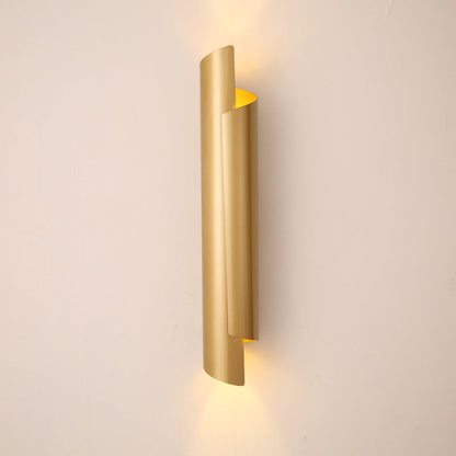 Modern Minimalist Irregular Cylinder Metal 2-Light Wall Sconce Lamp For Living Room