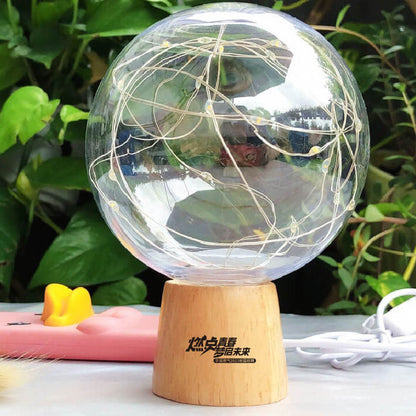 Modern Plastic Lampshade Starry Night Light LED Table Lamp