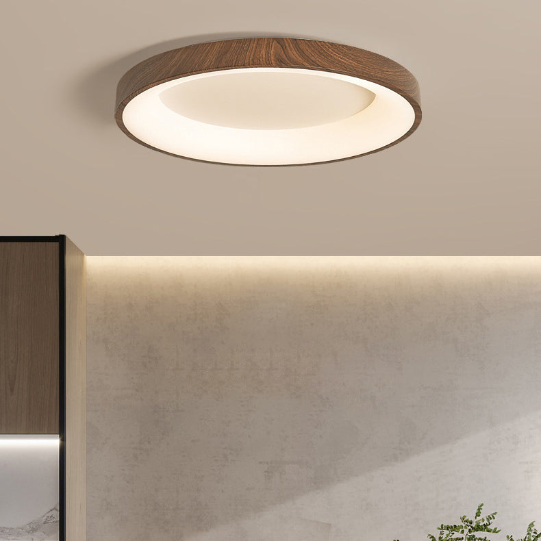 Traditional Chinese Iron Acrylic Round Square LED Flush Mount Ceiling Light For Bedroom