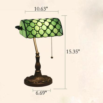 Vintage Creative Glass 1-Light Zipper Switch Table Lamp