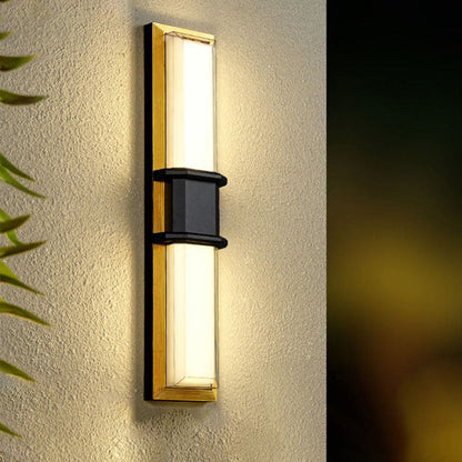 Contemporary Industrial Aluminum Cubic Acrylic Shade LED Waterproof Wall Sconce Lamp For Garden