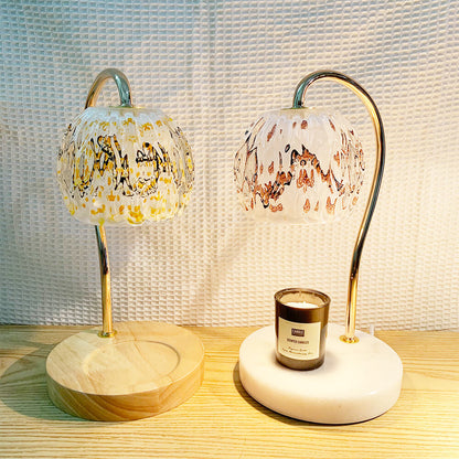 Japanese Style Creative Glass Spherical 1-Light Melting Wax Table Lamp