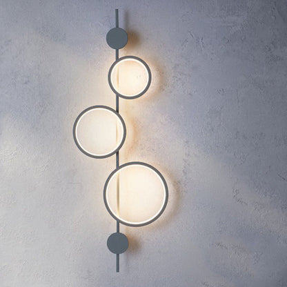 مصباح حائط LED من السيليكون متعدد الدوائر بتصميم عصري بسيط لغرفة المعيشة 