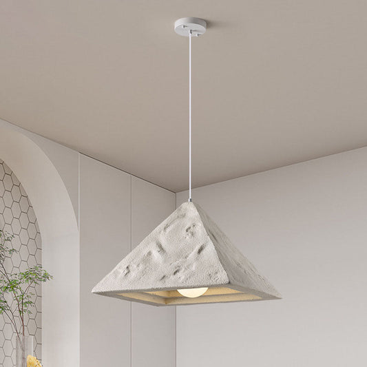 Contemporary Nordic Plexiglas Triangular Tapered 1-Light Pendant Light For Dining Room