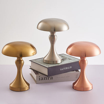 Modern Art Deco Mushroom Acrylic Iron LED Table Lamp For Bedroom