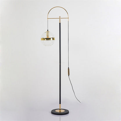 Nordic Minimalist Art Glass Hanging Ball 1-Light Standing Floor Lamp